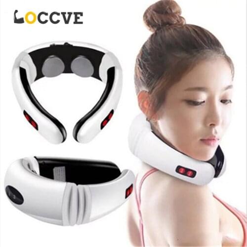 Electric Neck Massager & Pulse Back 6 Modes Power Control Far Infrared Heating Pain Relief Tool Health Care Relaxation Machine