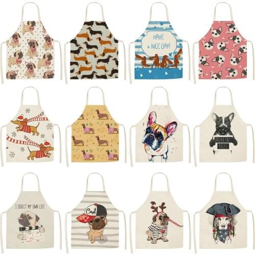 Cartoon dog pattern customizable apron House cleaning For home and kitchen apron apron kitchen cooking accessories Kitchen apron