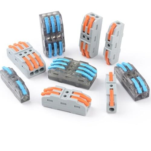 Terminal Blocks Connectors 0.75-6mm Mini Wire Connector Conductor Threader Splitter Push-in Conductor Terminal Block