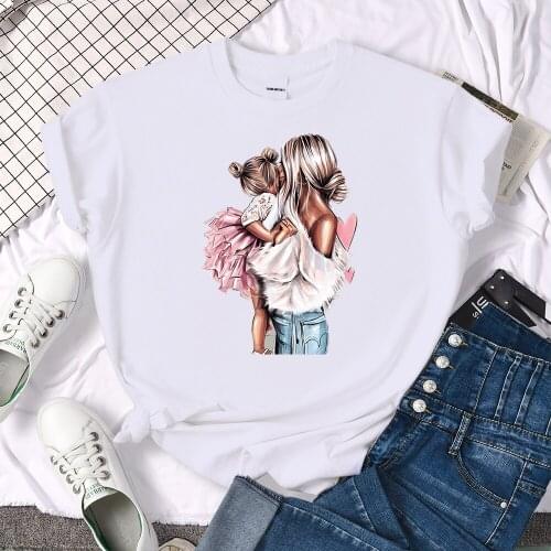 Beautiful Girl And Cute Baby printed T Shirt Female Summer Quality Tshirts Fashion Brand T-ShirtBreathable S-XXXL Tshirt Women