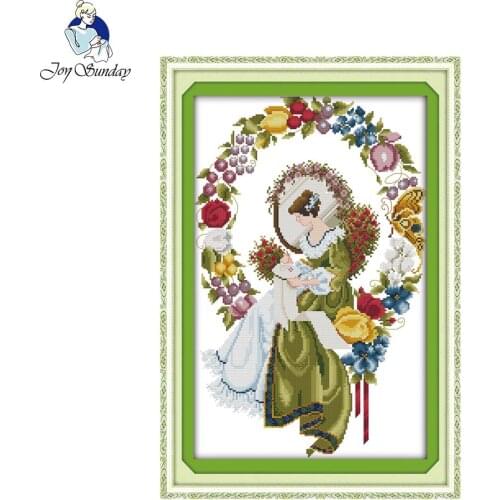 Joy sunday figure style An embroidery woman sweet home sampler cross-stitch kit dmc thread for decoration painting