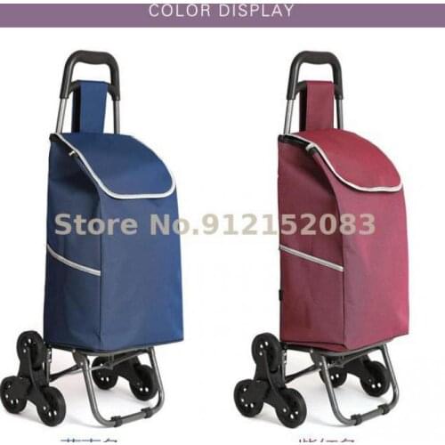 New Climbing Shopping Cart Portable Folding Grocery Shopping Cart For The Elderly Small Trolley Trolley Cart Trailer Luggage Car