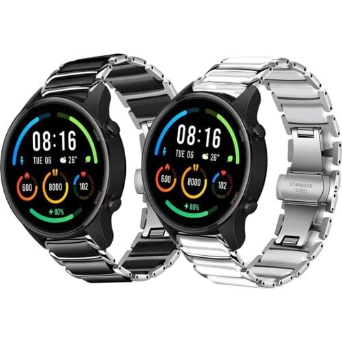 New Stainless steel Ceramic Strap For Xiaomi mi watch color Bracelet for Mi watch color sports edition Watchbands