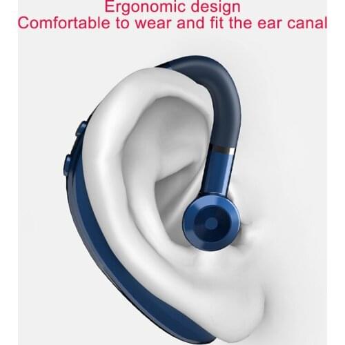 Kebidu Unilateral business Earphone bluetooth 90mAh Wireless headphones Stereo Ear Hook Handsfree Headset V5.0 Long battery life