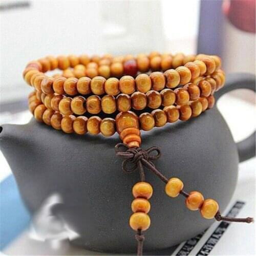 Necklace Tibetan Sandalwood Prayer Beads 108 Mala Meditation Buddhist Fashion Bracelet