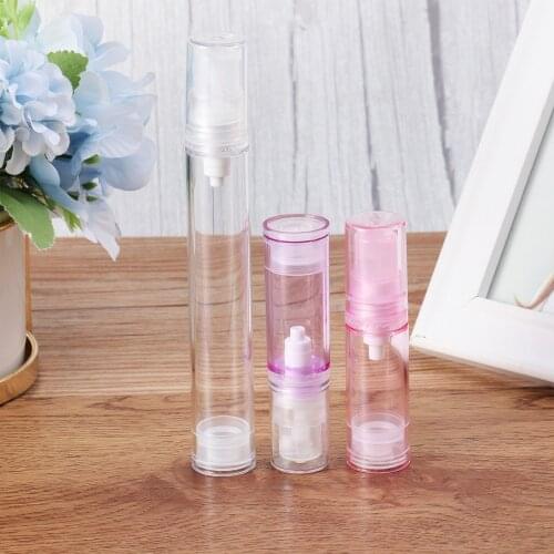 10pcs Empty Vacuum Bottle Lotion Bottle Refillable Portable Dispenser Bottle Travel Liquid Storage Bottle (Assorted Colo