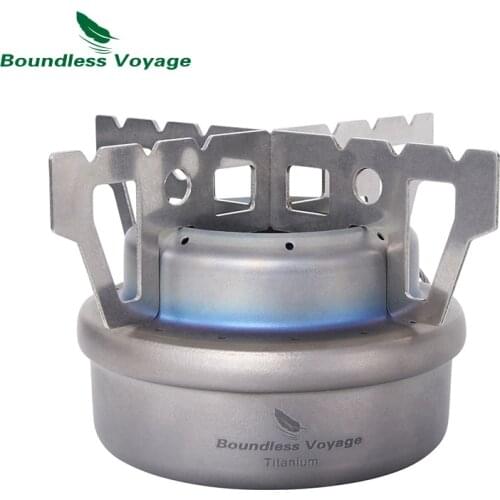 Boundless Voyage Titanium Alcohol Stove Outdoor Camping Picnic Backpacking Oil Candle Heater Furnace