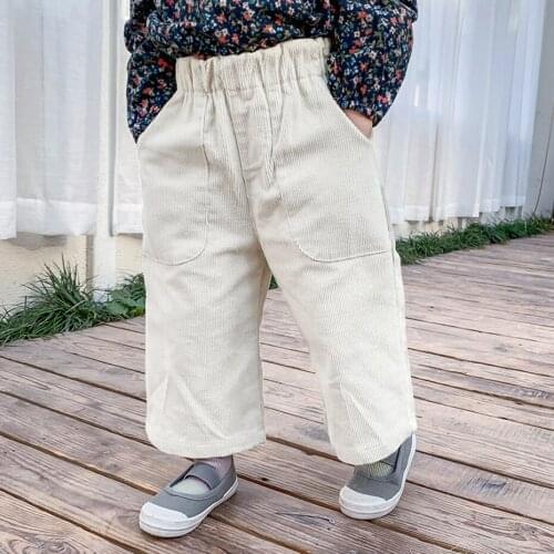 Toddler Girl Pants Solid Color Sweatpants For Girls Corduroy Sweatpants For Children Spring Autumn Girl Clothes