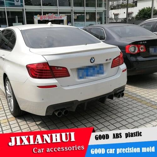 For F10 F18 Spoiler 2012-2015 BMW 5 series 520i 320li 525li 528i Spoiler ABS plastic Material Car Rear Wing Color Rear Spoiler