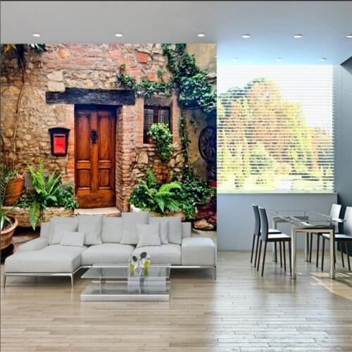 Old Street of A Historic Italian Village 3D Photo Wallpaper for Cafe Coffee House Resturant Background Decor Mural Wall Paper 3D