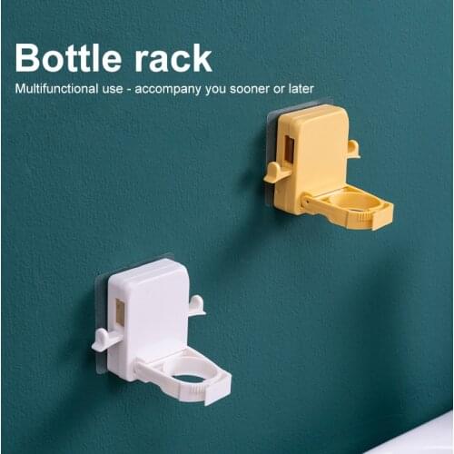 1pc Punch-free Storage Rack Shower Gel Shampoo Hand Soap Bottle Shelf Hook Adjustable Multipurpose For Home Bathroom Bedroom