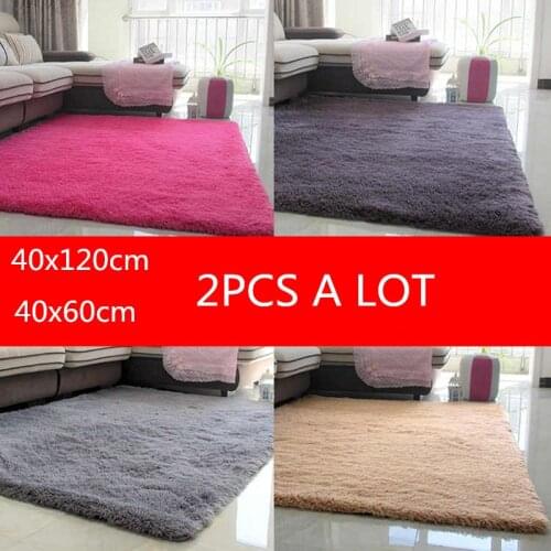 40x120cm Super Soft Silk Plush Rug Modern Area Rug Silky Rugs for Bedroom Floor Mat Baby Nursery Rug Children Carpet Bath Mats