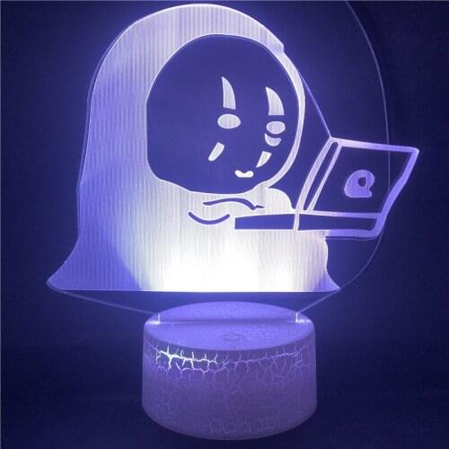 LED Light Anime 3D Nightlight No Face Man Kids with Sensor Birthday Gift Atmosphere Lamp Dropshipping Service