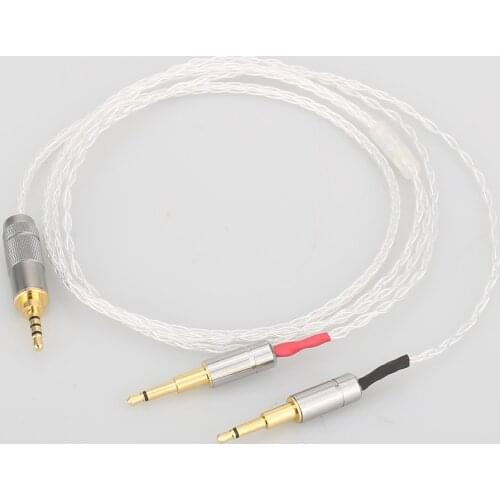 High Quality 2.5mm 8core Silver Plated Headphone Upgrade Cable for HE1000 HE400S HE560 Oppo PM-1 PM-2
