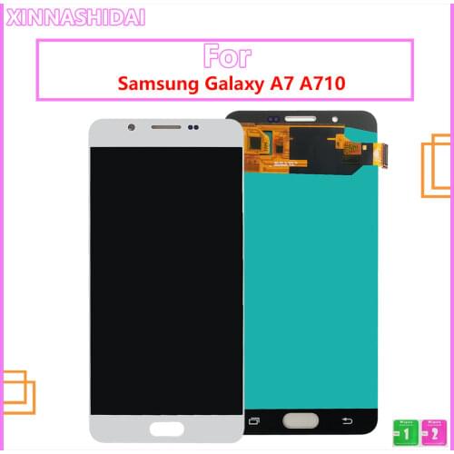 A7 For Samsung Galaxy A7 2016 A710 A710F A710M AMOLED Phone LCD Display Touch Screen Digitizer Assembly