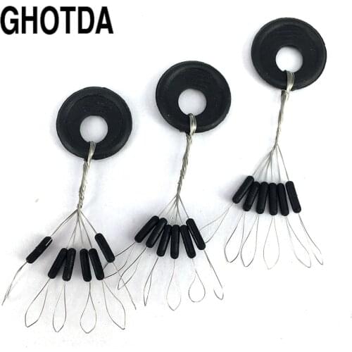 10set 60pcs Fishing Space Beans Swivels Clip Connectors Fish Float Stopper