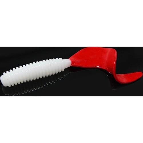 10pcs Curl Tail Worm Soft Bait Jig Wobbler Artificial Bait Rubber Bass Fishing Jighead Lure Long Tail Swimbait Silicone Tackle