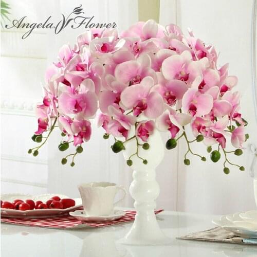 11pcs Phalaenopsis Artificial flower 78cm 7heads silk fake flower decoration for wedding home hotel party garden decor orchid