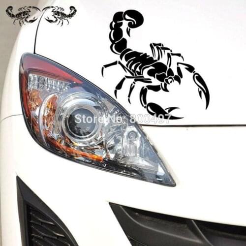 2 x Car styling Creative Car Sticker Vivid Scorpions Car Decal Car-covers for Tesla Toyota Kia Chevrolet Volkswagen VW Hyundai
