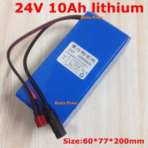24v 10ah Lithium Electric Bike Battery 24v 10ah Battery Pack Li-ion for Bicycle 24v 350w E Bike 250w Motor with 15A BMS Charger