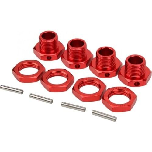 4PCS RC Wheel Hex Driver 17MM Aluminum Alloy Wheel Hex Coupler Spare Accessory Parts Kit for HSP 1/8 RC Crawler Car