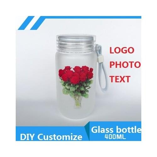 400ML glass bottle DIY Customize LOGO Photo Pictures