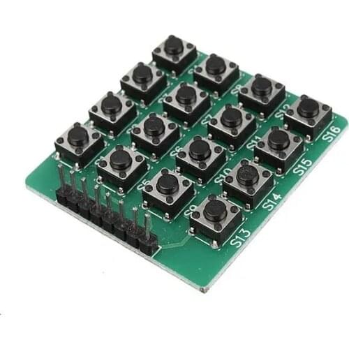 4 x 4 16-Key Matrix Keypad Keyboard Module 16 Buttons For MCU