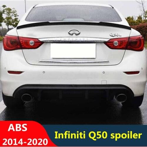 FOR M4 Style Accessories Spoiler Infiniti Q50 Q50S ABS Material Car Trunk Rear Wing Tail Q50 Spoiler Car-Styling 2014-20