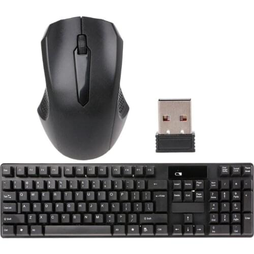 2.4GHz Wireless Keyboard Optical Mouse Combo Kit For Laptop Desktop Computer X6HA