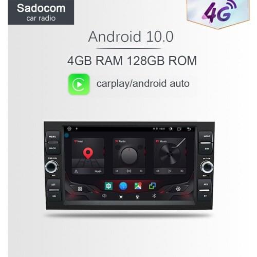 Carplay 8"DSP Android 10.0 Car DVD Player Navigation GPS autoradio Stereo For Ford Focus 2 Fiesta Mondeo 4 C-Max 2005-2007 Radio