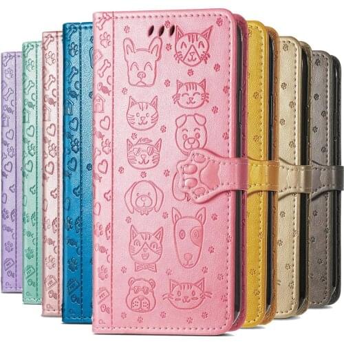 2021 Cat Dog Phone Case For Samsung Galaxy A02 A12 A32 A52 A72 4G 5G S8 S9 S10 S20 S21 Plus Ultra FE Note 10 20 Animal imprint C