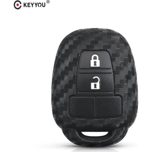 KEYYOU Silicone Car Key Case For Toyota CAMRY RAV4 Prius Corolla 2012 2013 2014 2015 TOY43 Blade Shell Holder Protective Cover