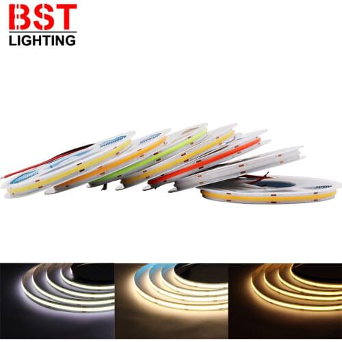 COB/FOB LED Strip Light 384/582Leds/m High Density Led Flexible Strips,10/14W RA80 White/Nature White/Warm White DC12 24V
