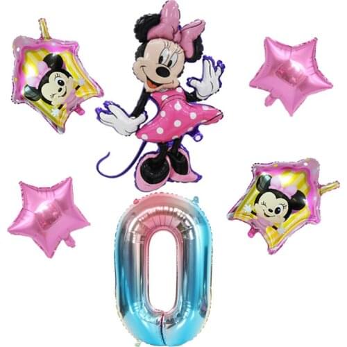 Disney Minnie Mouse Theme Disposable Tableware Supplies Cup Plate napkin Birthday Party Kids Girl Party Decoration Dinner Set
