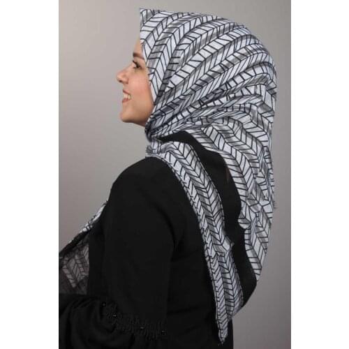 ERBİL PATTERNED LINEN FLAMLI SCARF-DESEN-02-RENK-05