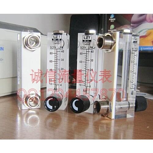 Gas adjustable flowmeter LZT-6T panel air flow meter 4-40LPM 8-80SCFH