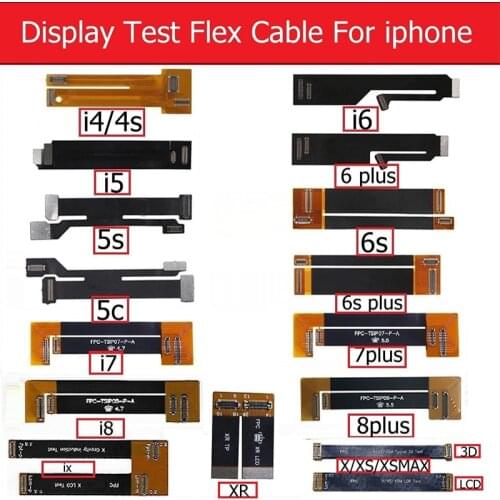 LCD display test Extended&3D Touch Screen flex cable for iphone X XS MAX XR 4s 5s 5c se 6s 7 8 Plus Digitizer tester Replacement