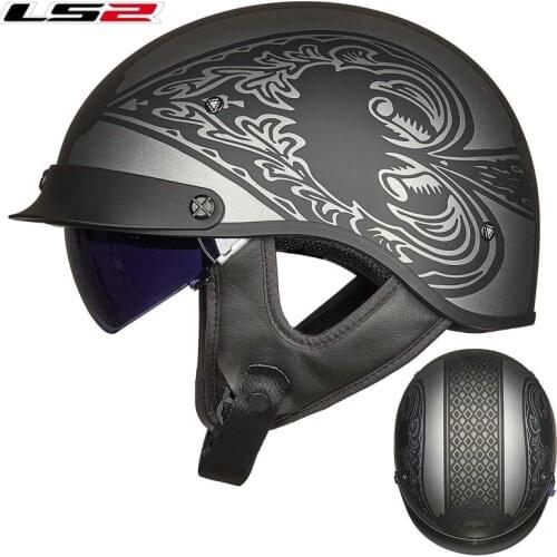 LS2 OF526 Open Face Motorcycle Helmet Retro Man Woman Capacete ls2 Half Helmet Vintage Scooter Casco Moto Capacete Moto