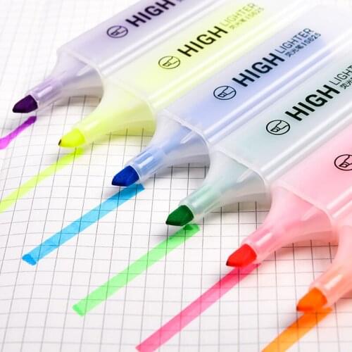 3pcs Highlighter Fluorescent Bright Color Mark Pen Children Drawing Writing Stationery Office School Supply Student Paint Marker
