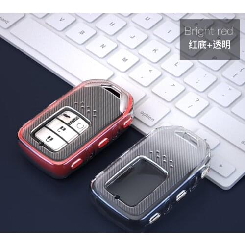 Fashion TPU Car Key Fob Pocket Cover Case For Honda Civic CR-V HR-V Accord Jade Crider Odyssey 2015 - 2018 Remote Protector