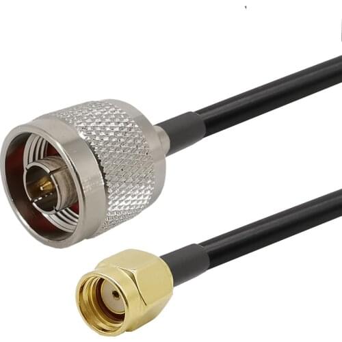 N Male to RP SMA Male Plug LMR195 RF Coaxial Extension Jumper Cable LMR195 Antenna Cable 50 Ohm Wires Low Loss