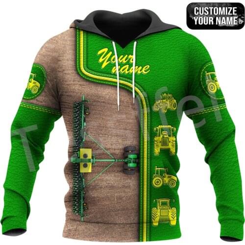 Tessffel Newest Worker Farmer Tractor Instrument Camo Pullover 3DPrint Streetwear Tracksuit Autumn Casual Hoodies Men/Women B-3