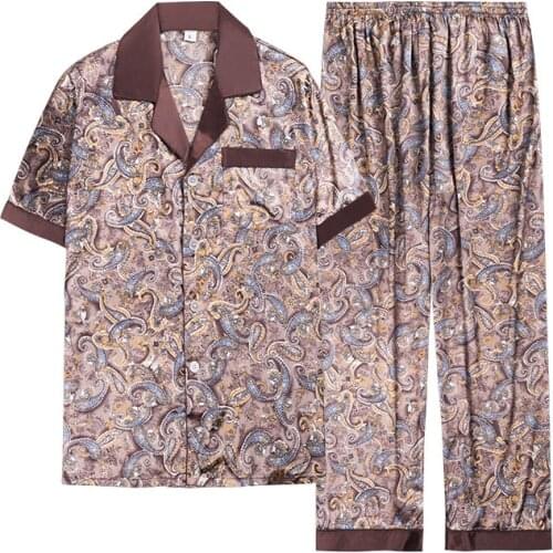 Мужские шелковые пижамы Oeny China At AliExpress