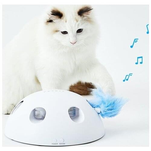 Petkit Magic Electronic Hemisphere Squeak Feather Cat Toy Scratching Device Cat Exercise Training Entertaining Pets Toys Gatos