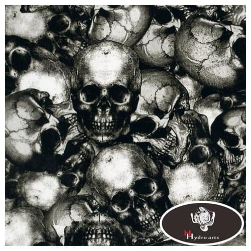 Free Shipping Scary SKULL Water Transfer Printing Film Hydrogarphic Film Aqua Print Film For Motor Decoration HFY-651