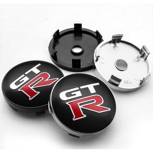 4PCS 56MM 60MM Car Wheel Center Hub Caps Emblem Sticker Decal Wheel Dust-proof Covers For Nissan Juke Tiida Teana GTR GTR 350Z