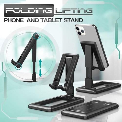 Adjustable Desktop Mobile Phone Holder Folding Lift for Video Live Tablet Stand For iPhone Xiaomi Huawei Samsung Phone
