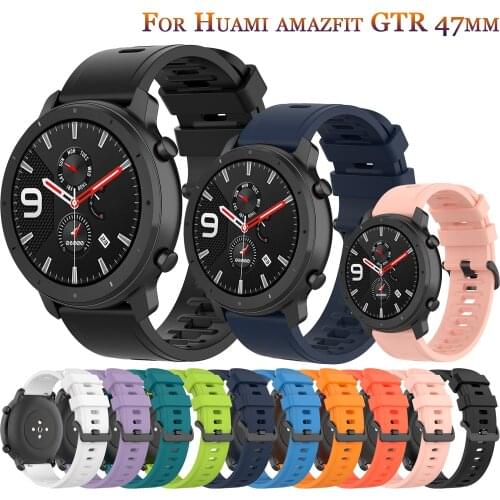 22mm Watchstrap band For Huawei watch GT 2e / GT2 46mm / GTR 47mm silicoe Wristband For Huami amazfit pace Wrist strap bracelet