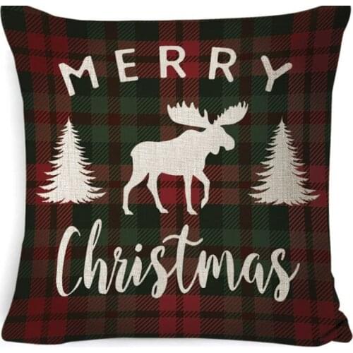 Merry Christmas cartoon pillow Home use linen cushion Room Decoration