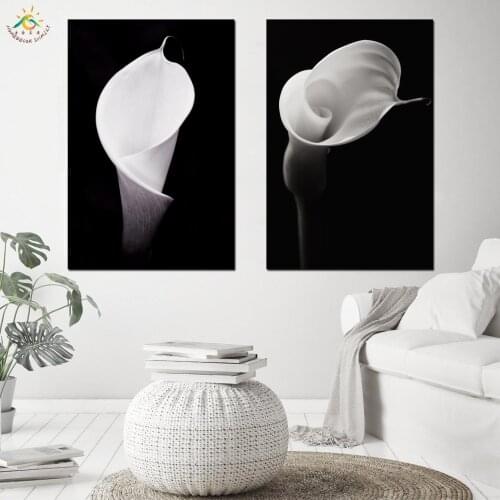 Nordic Poster Decoration Black Obsession Grayscale Tulip Wall Art Canvas Poster and Print Canvas Scroll Painting Wall Poster